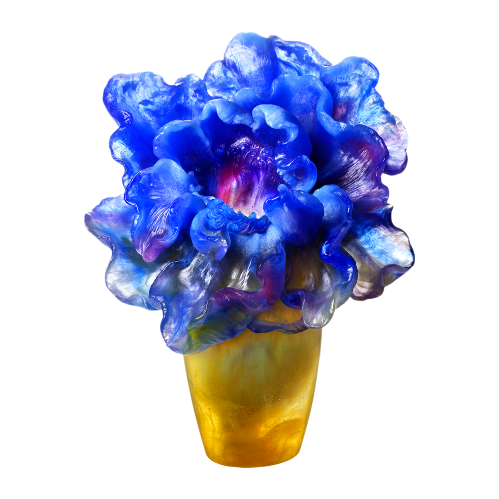 LIULI Crystal Art Crystal Flower, Hibiscus Bloom, Happiness in Bloom