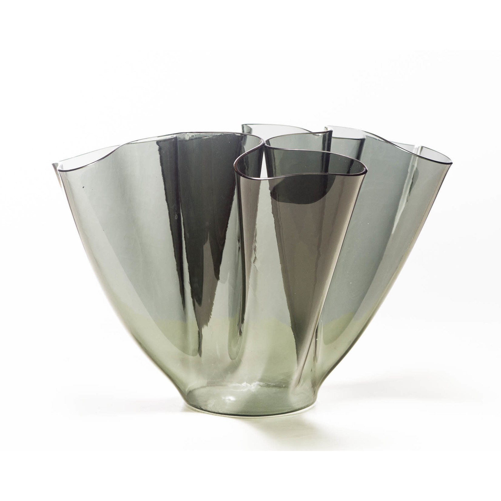 Lawrence Collection Pietro Chiesa for Fontana Arte"Cartoccio" Sculpture Glass Handkerchief Vase