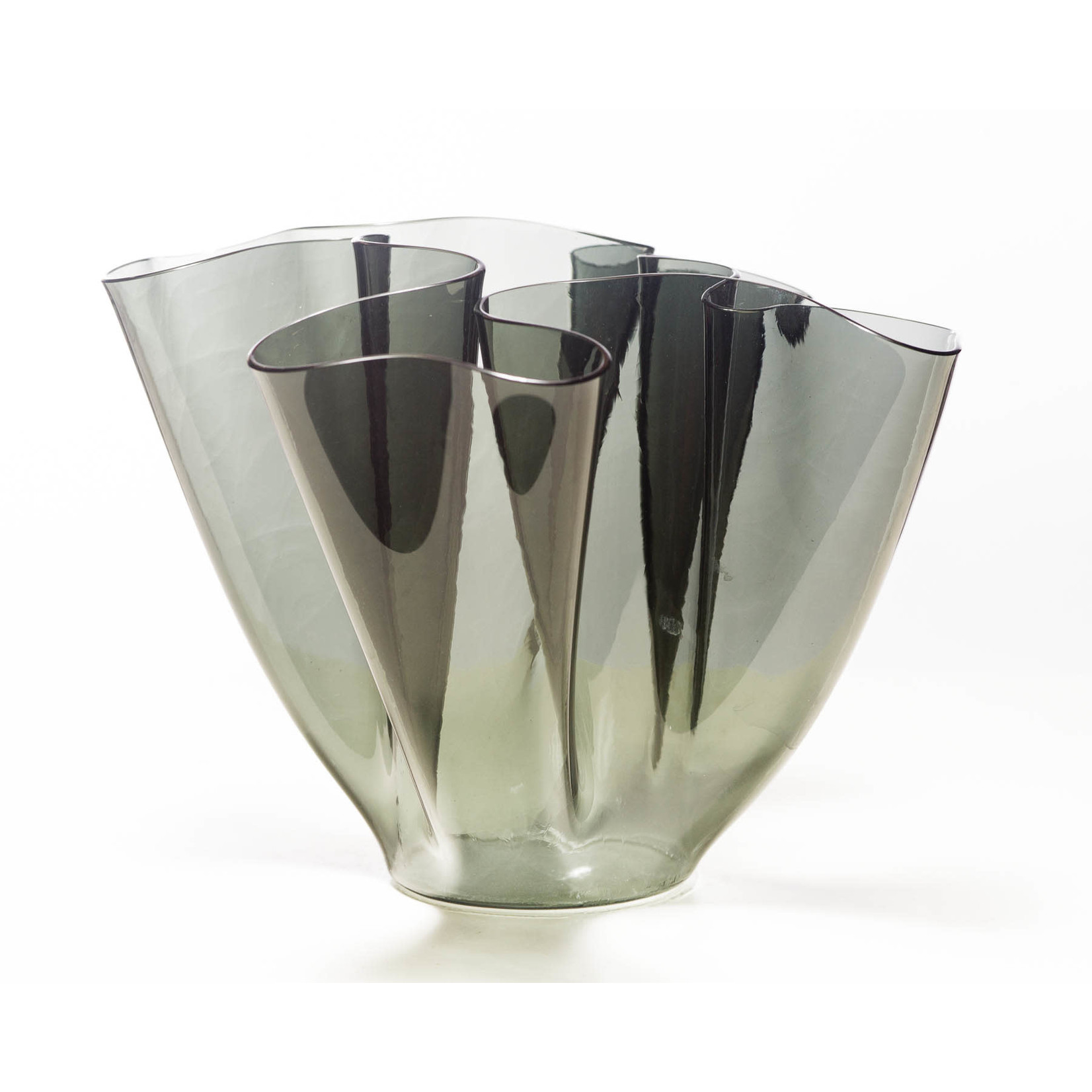 Lawrence Collection Pietro Chiesa for Fontana Arte"Cartoccio" Sculpture Glass Handkerchief Vase