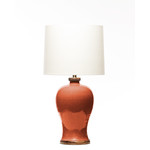 Lawrence & Scott Dashiell Living Coral Table Lamp with Walnut Base