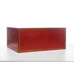 Lawrence & Scott Mandarin Red Regalia Leather Box (16.5")