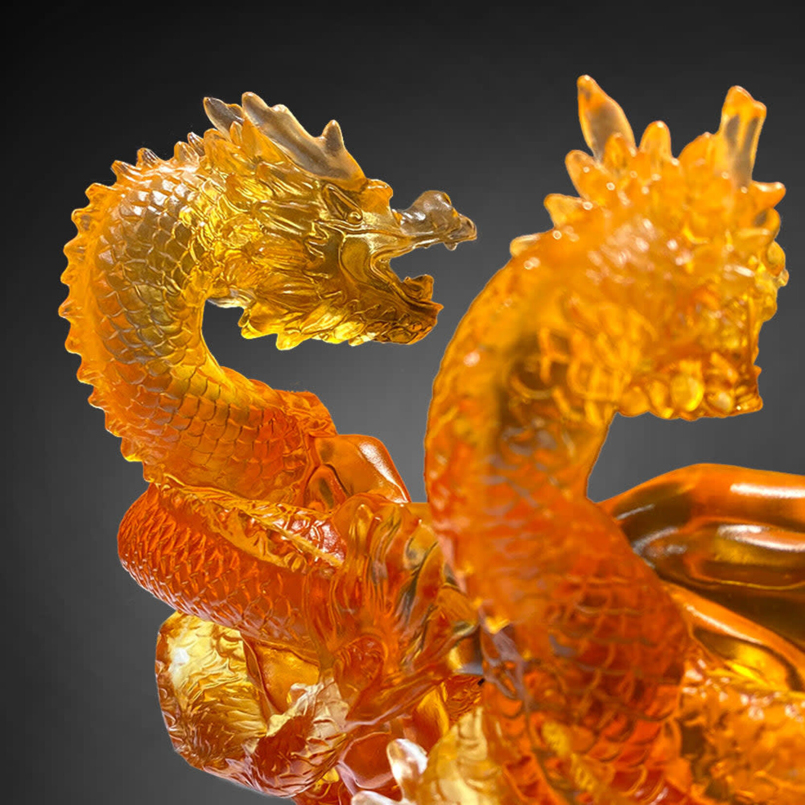 LIULI Crystal Art Crystal Dragon, Taichi, Intention - Lawrence & Scott