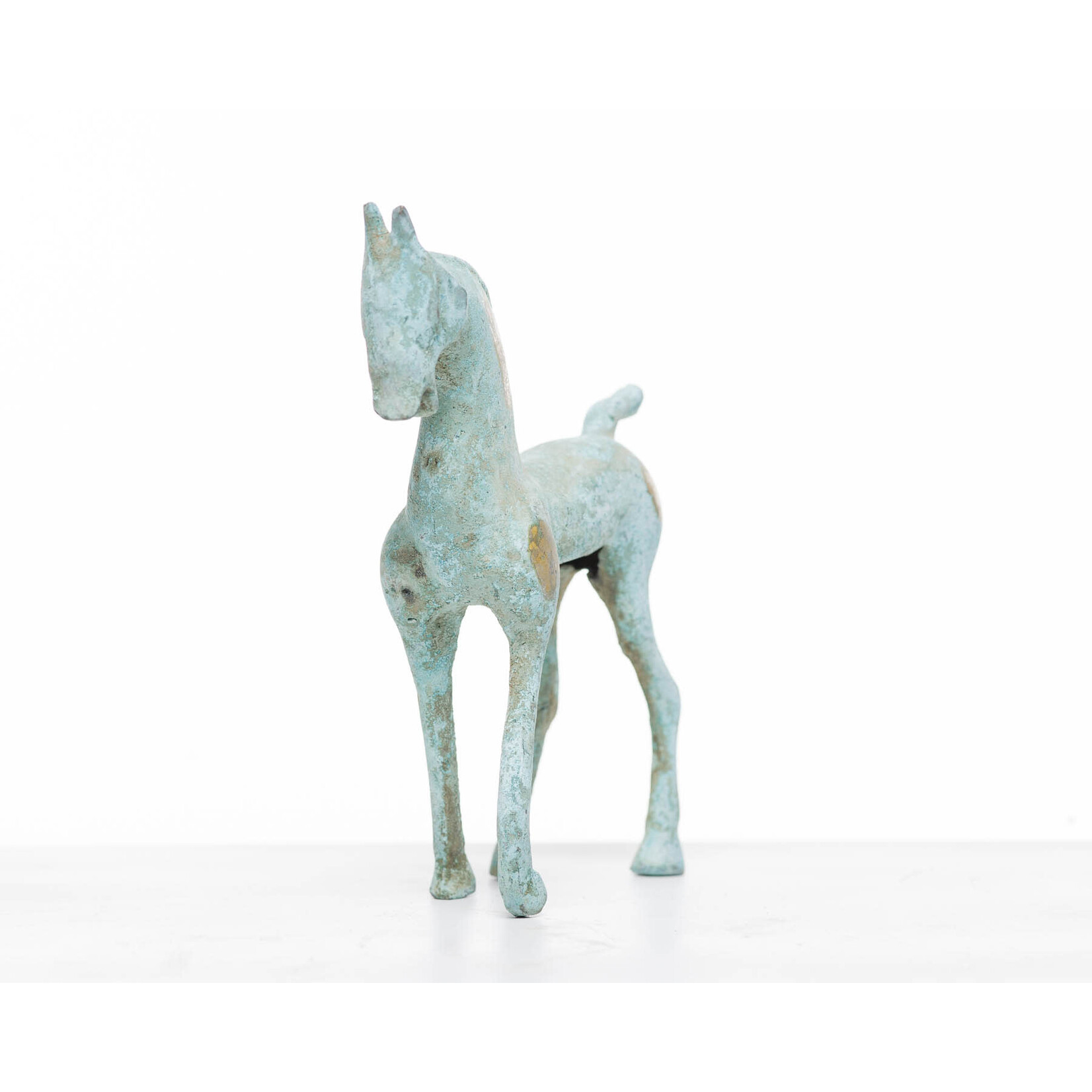 Lawrence & Scott Verdigris Bronze Han-Dynasty inspired horse