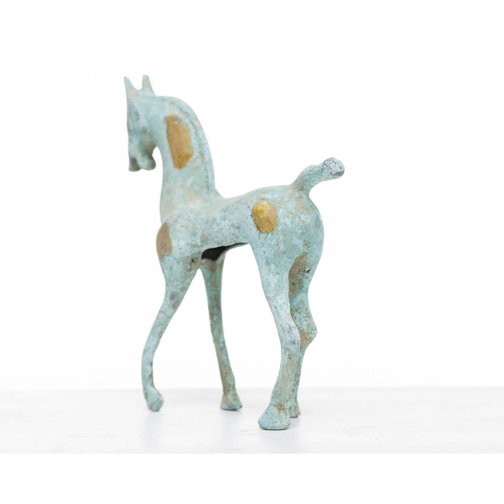 Lawrence & Scott Verdigris Bronze Han-Dynasty inspired horse