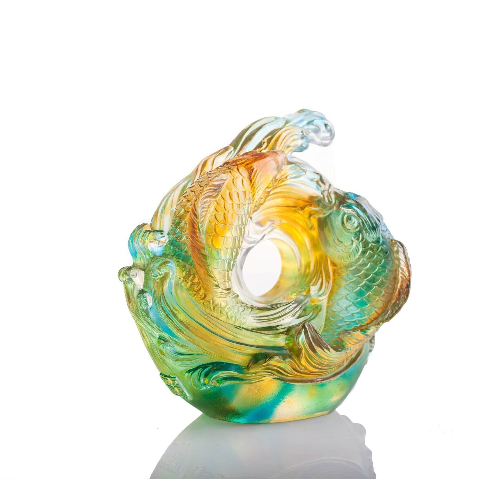 LIULI Crystal Art Crystal Koi Fish Sculpture, Incomparable