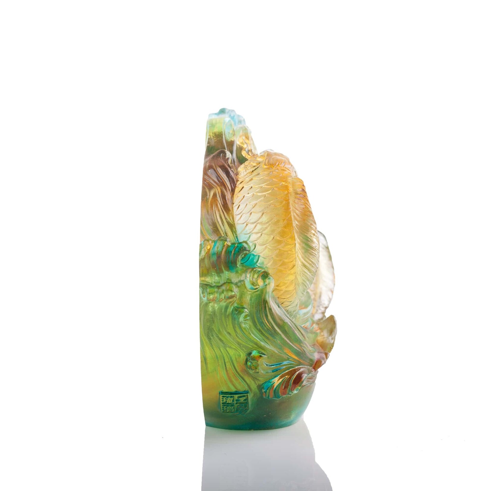 LIULI Crystal Art Crystal Koi Fish Sculpture, Incomparable - Lawrence &  Scott