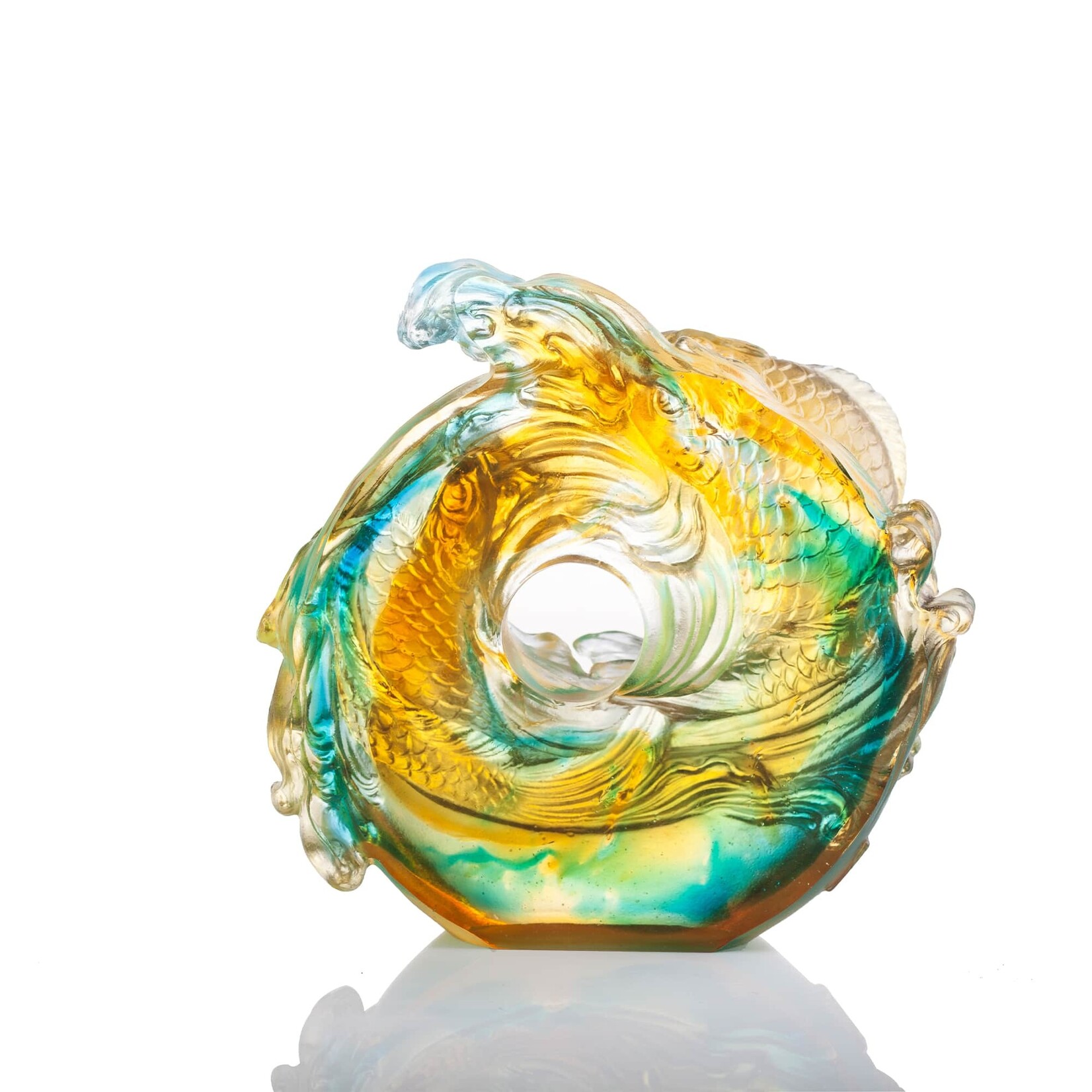 LIULI Crystal Art Crystal Koi Fish Sculpture, Incomparable