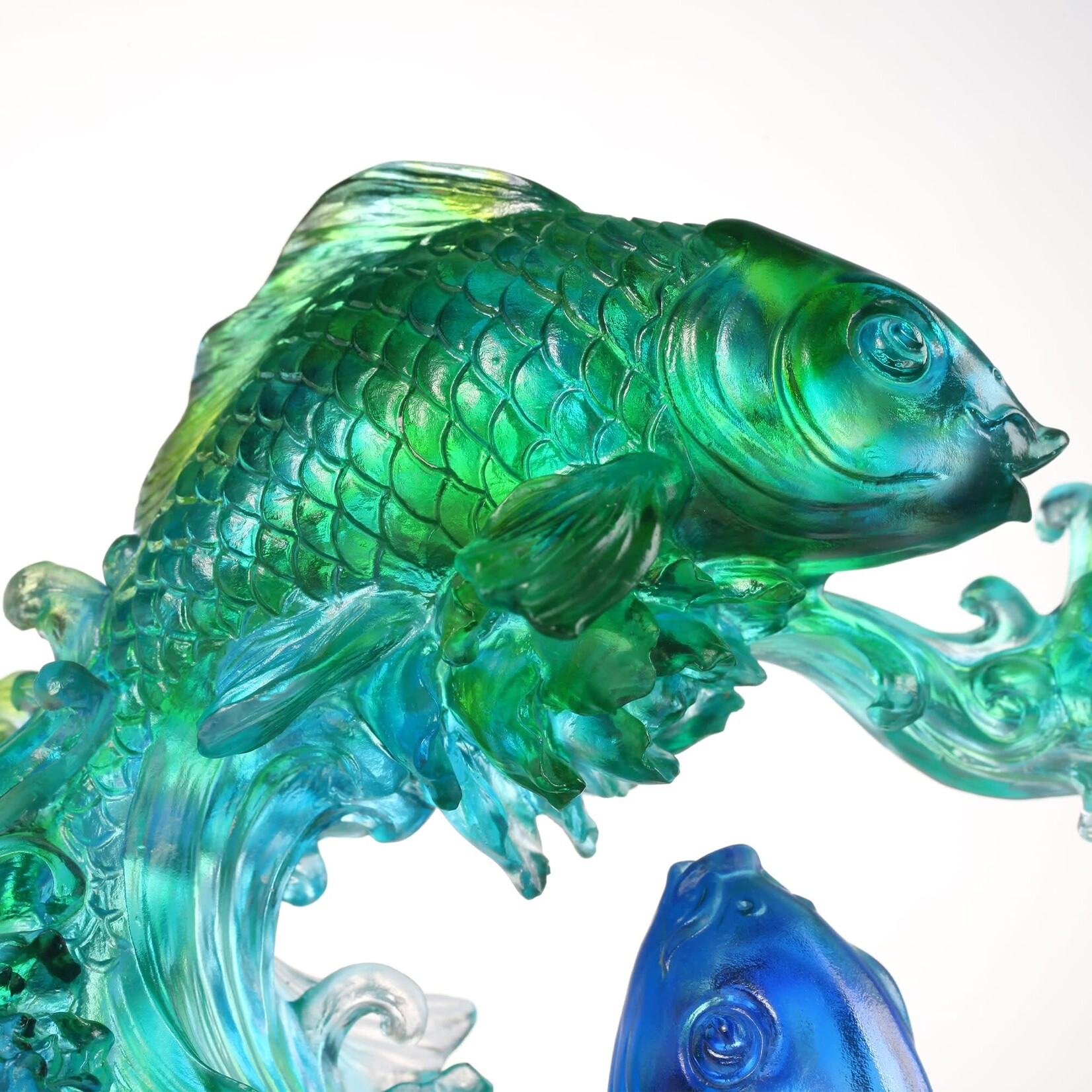 LIULI Crystal Art Crystal Koi Fish Sculpture, Incomparable - Lawrence &  Scott