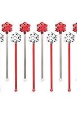 12 SNOWFLAKE COCKTAIL STIRRERS