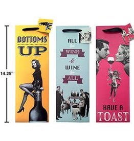 Retro Wine Bottle Gift Bag