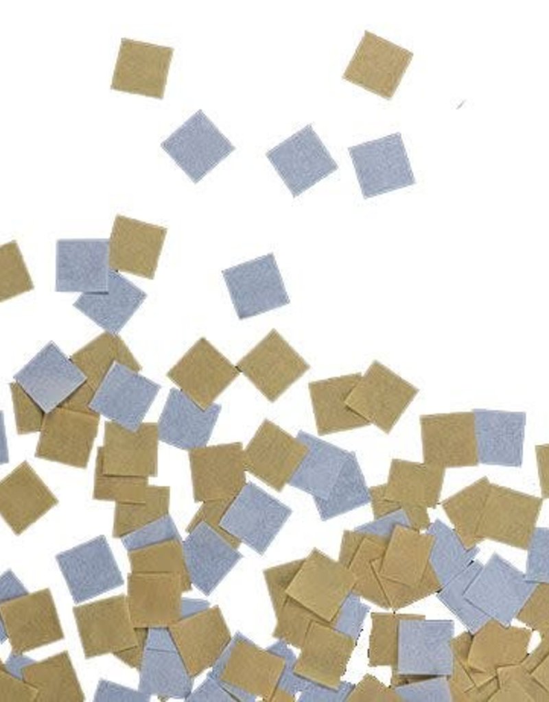 Gold and Silver 1" Square Tissue Confetti