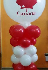 BALLOON PILLAR W/JUMBO ROUND TOP (5 FEET TALL)