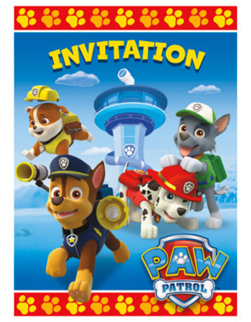 PAW PATROL INVITATIONS (8PK)