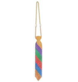 Beistle Rainbow Bead Tie