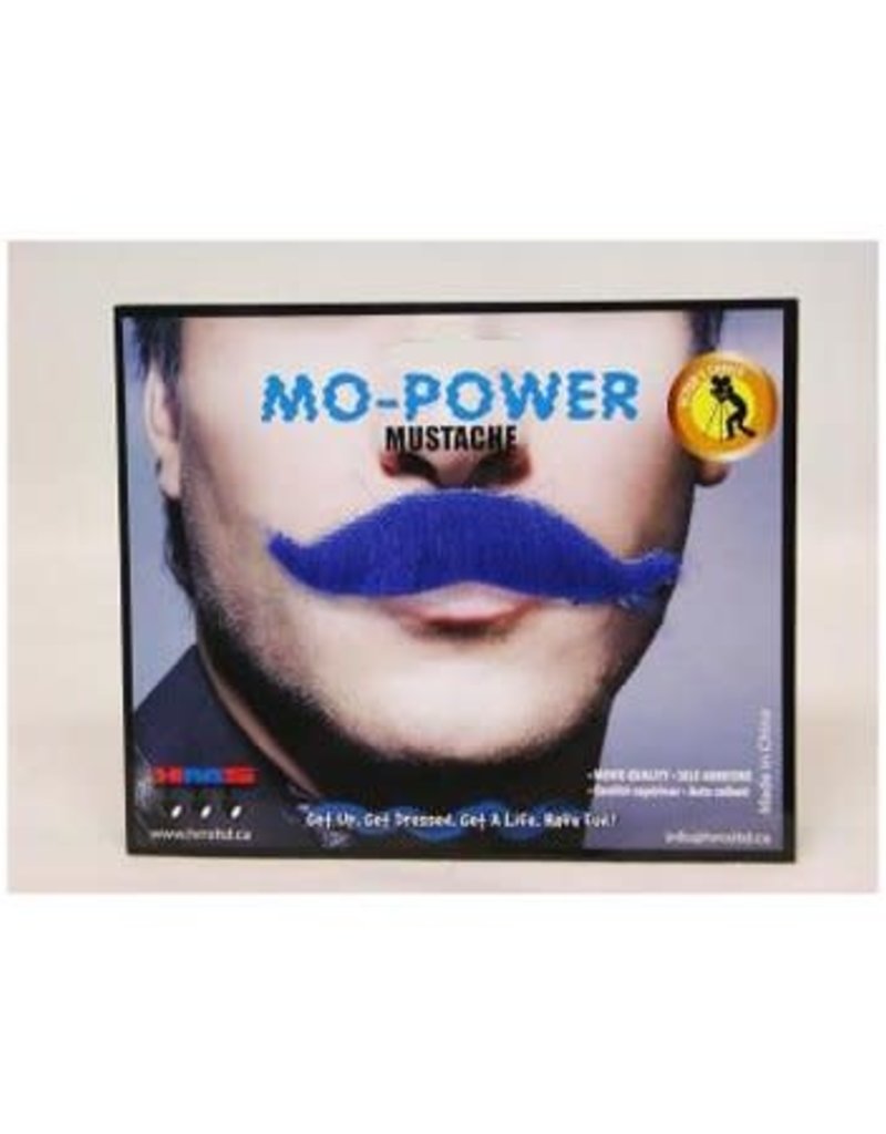 Mo-Power Mustache - Blue