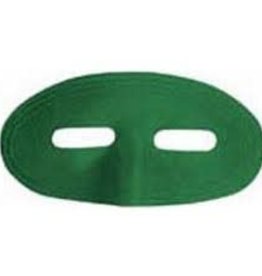 Satin Domino Half Mask - Green