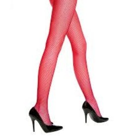 Fishnet Tights - Red