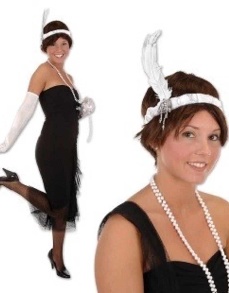 Flapper Headband - White