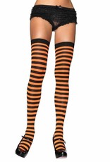 Striped Thigh High - Orange/Black