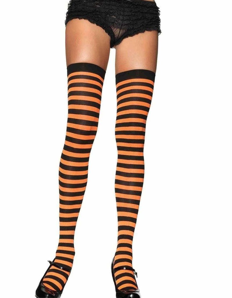 Striped Thigh High - Orange/Black