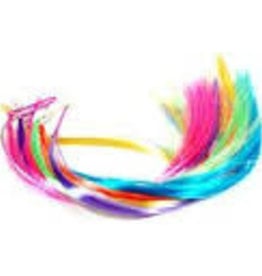 Neon Hair Extension Clip with Feather