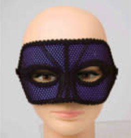 80's Neon Purple Fishnet Mask