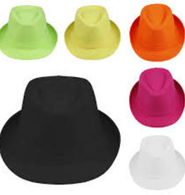 STRAW FEDORA HAT (MULTIPLE COLORS)