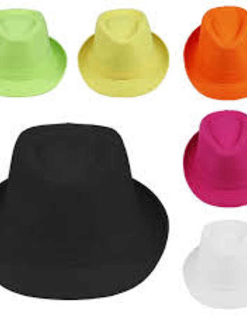 STRAW FEDORA HAT (MULTIPLE COLORS)