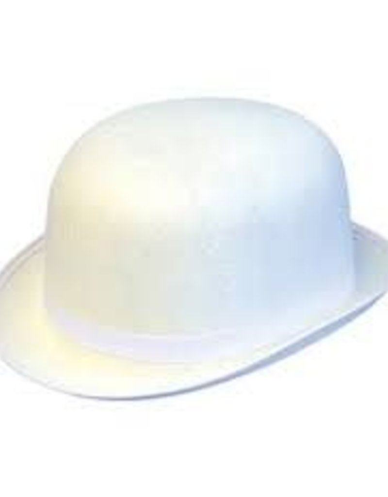 WHITE BOWLER HAT