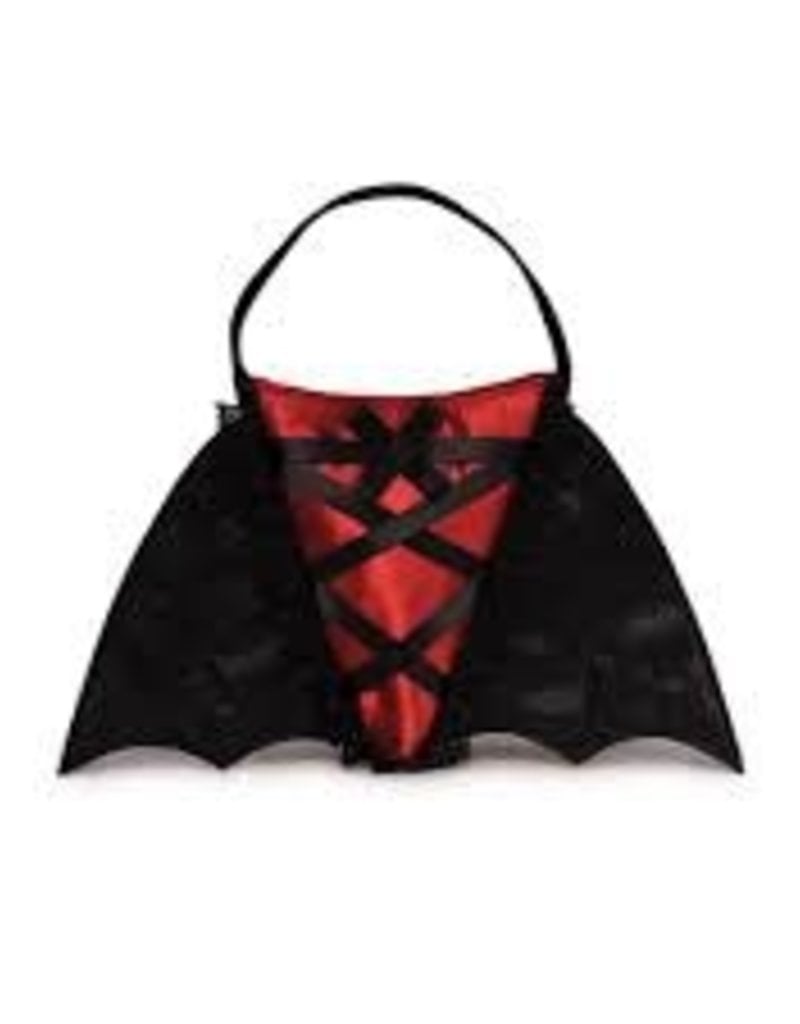 RED BAT BAG satin and lace