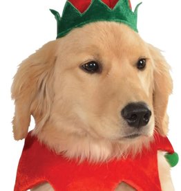 Dog Elf Hat with Bell and Collar - S/M