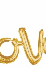 Gold Script Foil Love Balloon - Air Fill