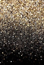 7'x5' Black and Gold Glitter Backdrop
