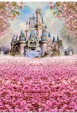 6.5'x5' Cherry Blossom Castle Backdrop - Gags Unlimited Inc.