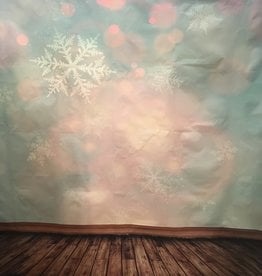 7'x5' Pastel Snowflakes Backdrop