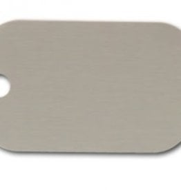 Silver Dog Tag with Notch