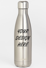 Personalized 17oz Stainless Steel Water Bottle - Silver