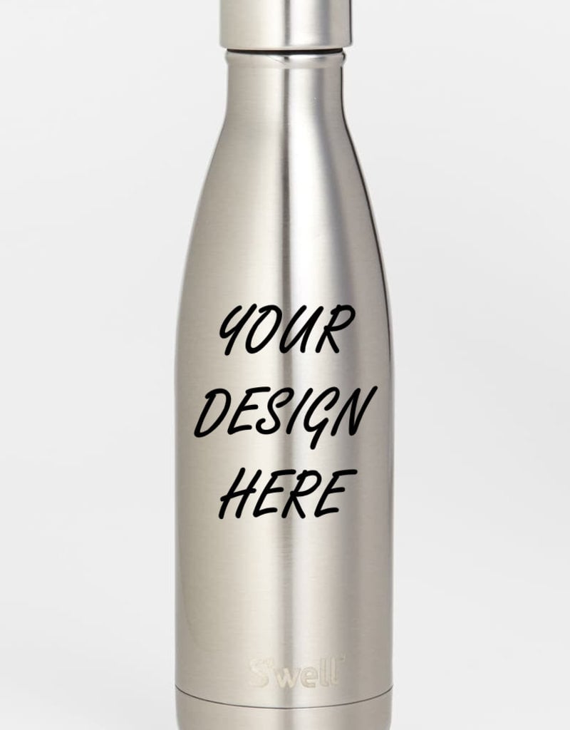 Personalized 17oz Stainless Steel Water Bottle - Silver