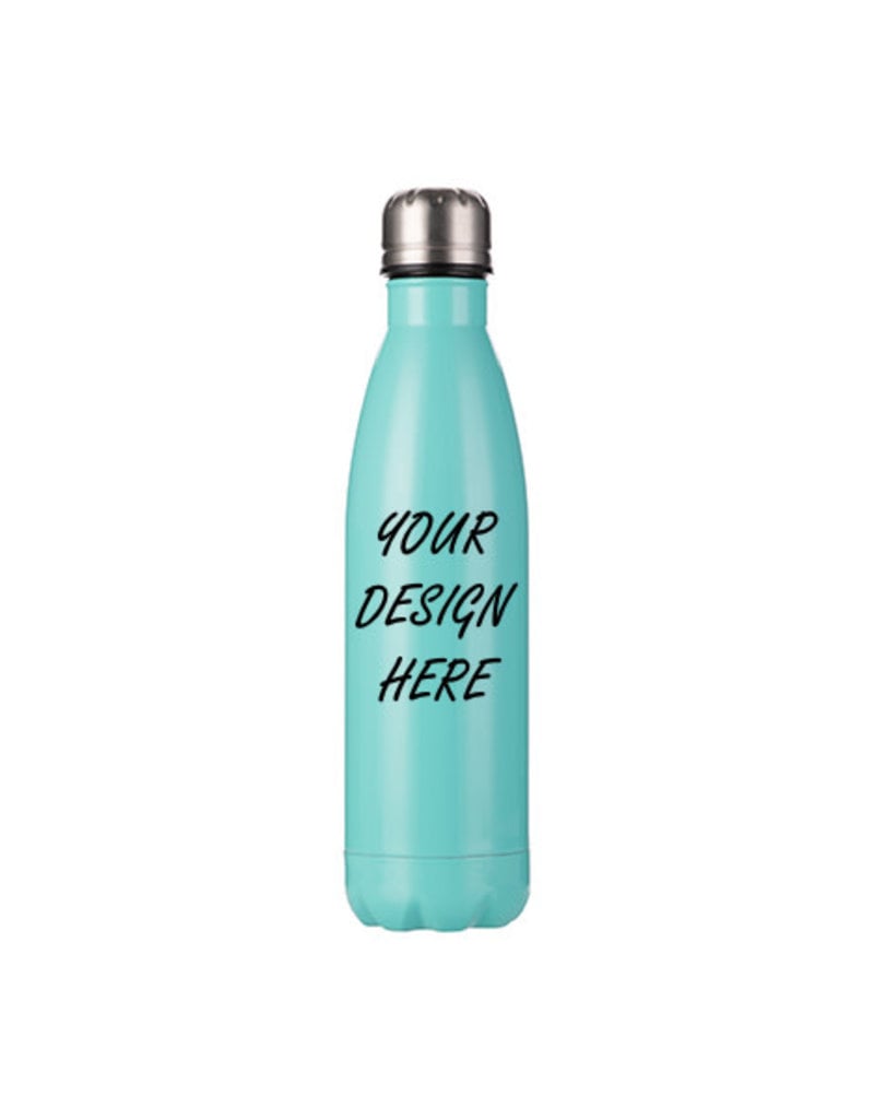 Personalized 17oz Stainless Steel Water Bottle - Mint Green