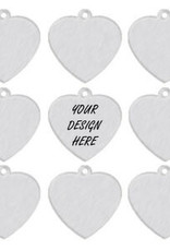 Personalized Aluminum Charm Tag - Heart
