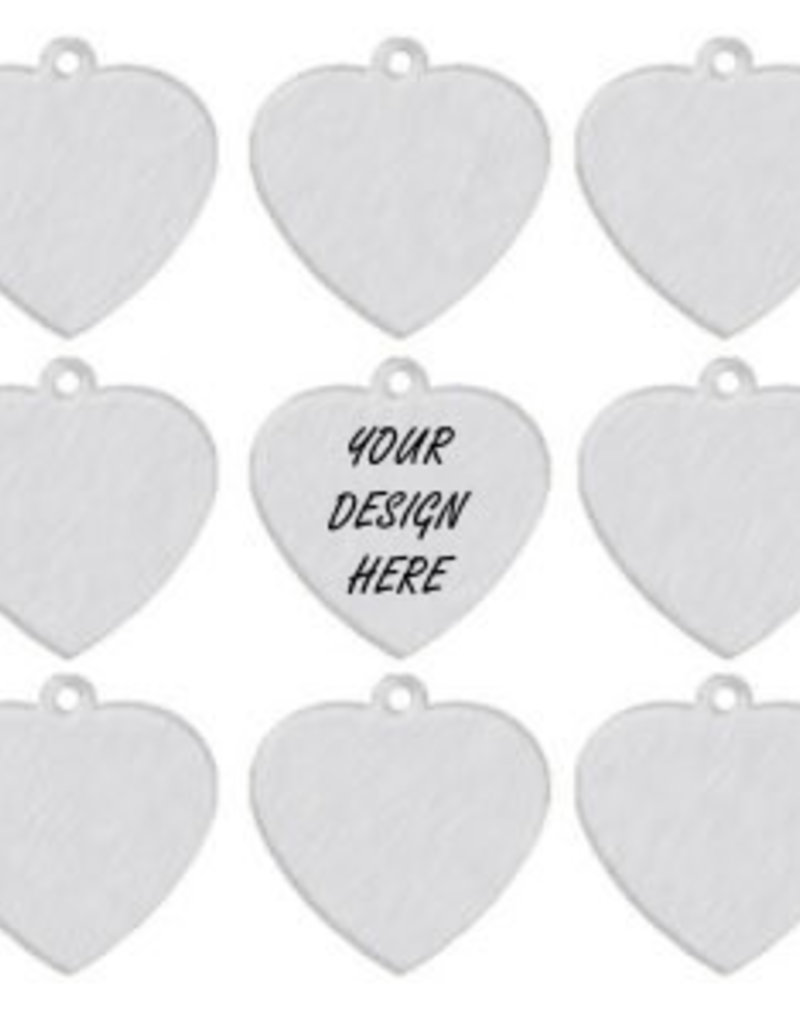 Personalized Aluminum Charm Tag - Heart