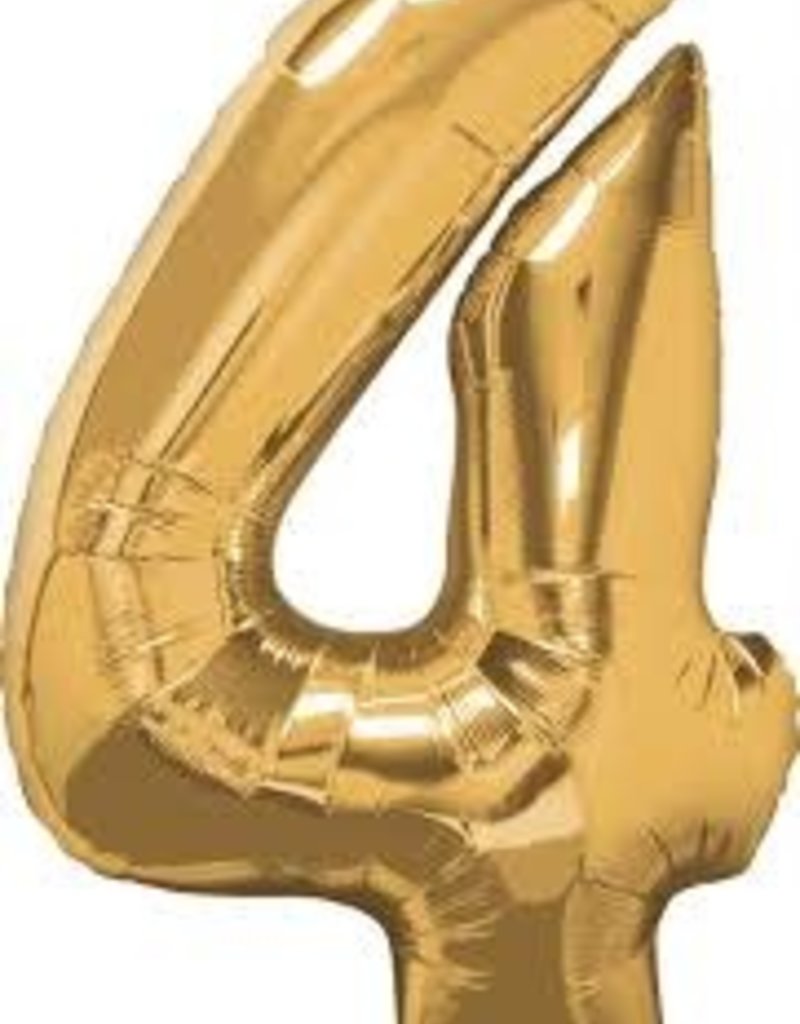 Foil Jumbo Number 4 Helium Balloon