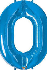 Foil Jumbo Number 0 Helium Balloon