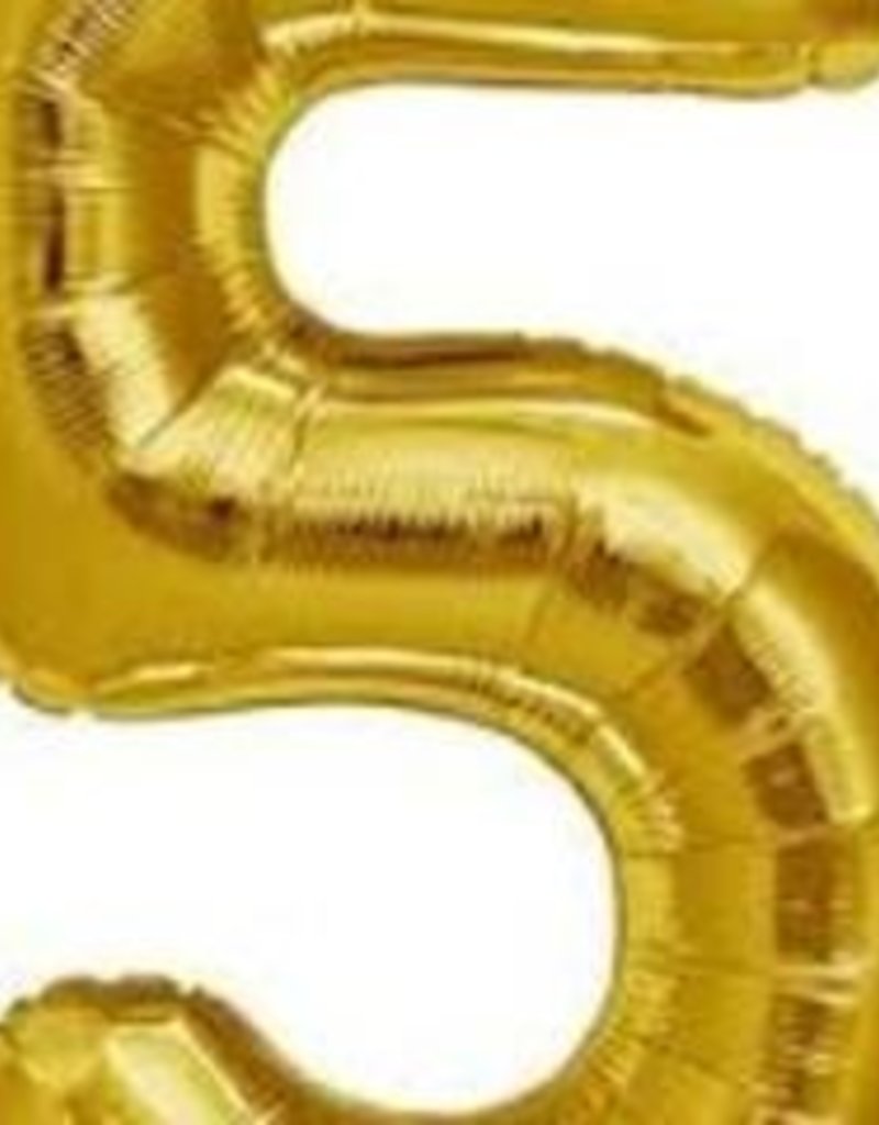 Foil Jumbo Number 5 Helium Balloon