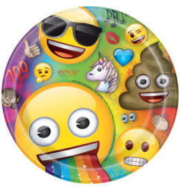 9" Emoji Paper Plates - 8pc