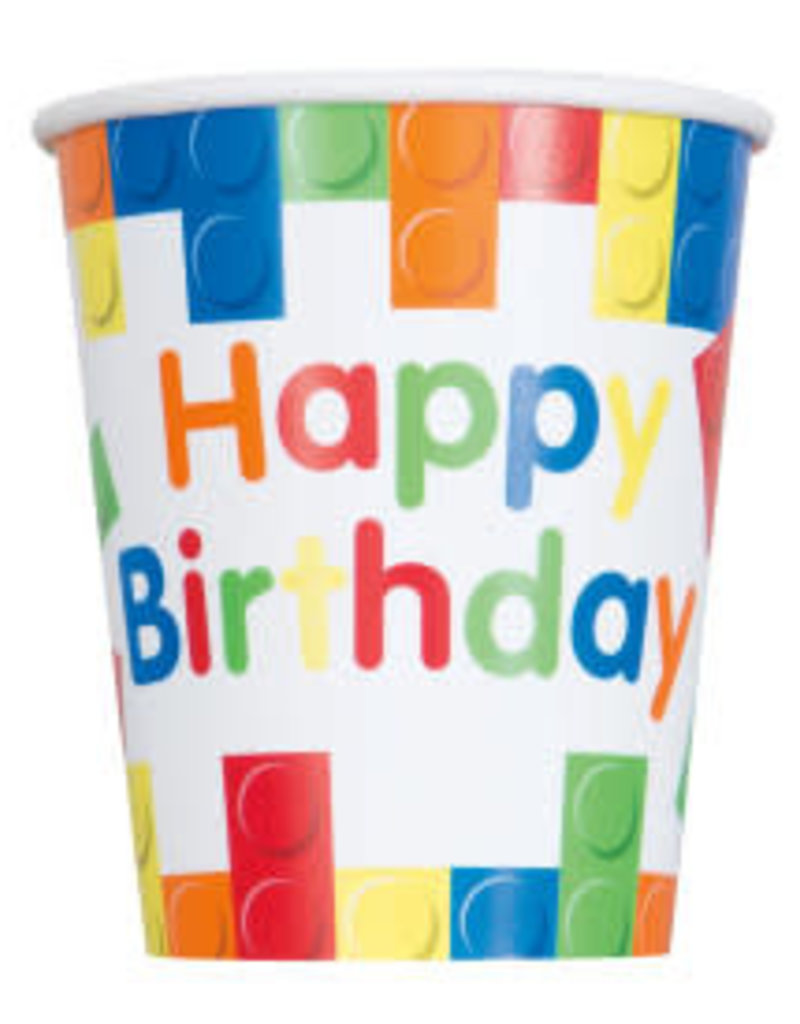 Lego Birthday Paper Cups - 9oz