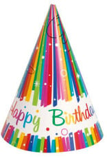 Rainbow Ribbons Birthday Party Hats