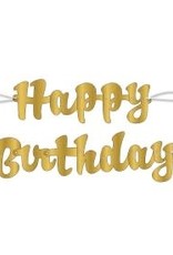 Metallic/Gold "Happy Birthday" Banner