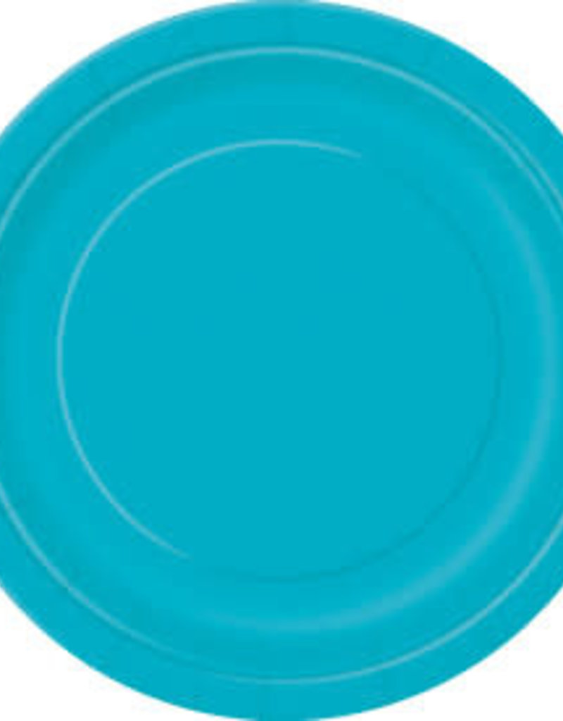 Dino/Caribbean Teal Dessert Plates - 7"