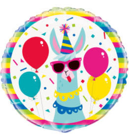 Llama Birthday Foil Balloon-18"